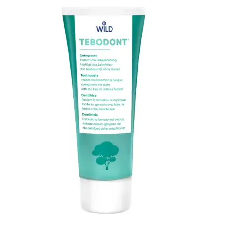 Зубна паста Dr. Wild Tebodont з олією чайного дерева (Melaleuca Alternifolia) без фториду, 75 мл