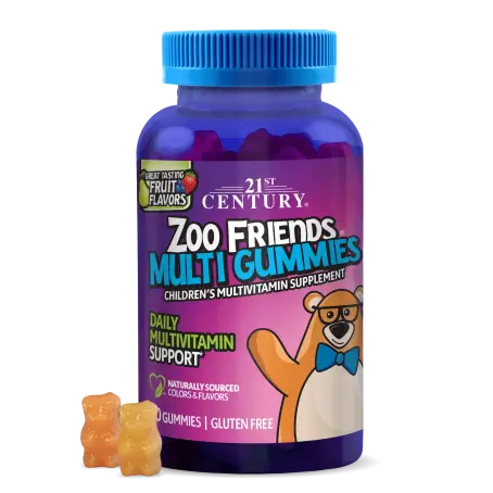 Мультивитамины для детей ZOO FRIENDS 21st CENTURY,жевательные пастилки,№60 