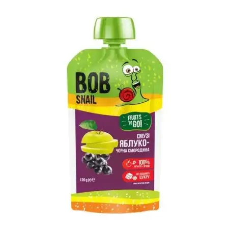 ПЮРЕ BOB SNAIL СМУЗІ Яблуко-Чорна смородина 120 г