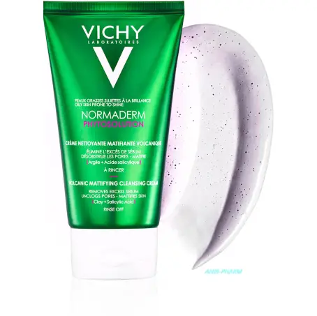 VICHY НОРМАДЕРМ ФІТОСОЛЮШН КРЕМ-ГЕЛЬ мат. д/глиб. очищ. жирн., схил. до недол. шкіри 125 мл