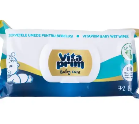  Серветки вологі дитячі Vitaprim з клапаном, 72 шт
