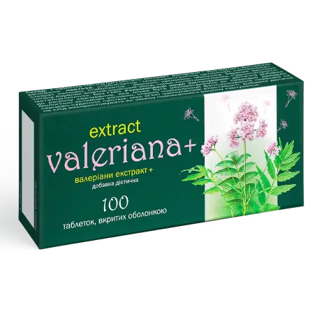 Экстракт Валерианы плюс, 100 таблеток