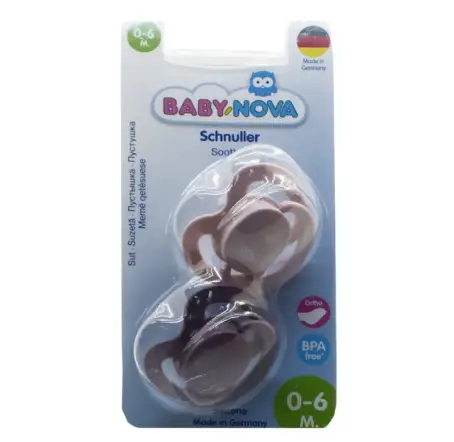 Пустушка силіконова Baby Nova 0-6 м, 2 шт