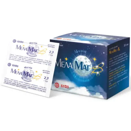 МелаМаг-В6 гранулы для нормализации сна в саше по 2,3 г 20 шт