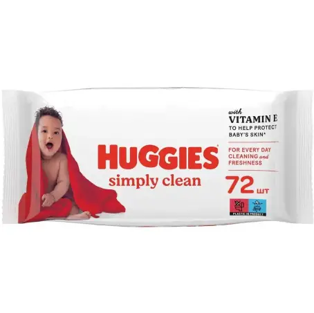 Вологі серветки Huggies Simply Clean 72 шт