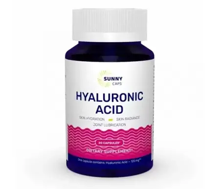Гіалуронова кислота, Hyaluronic Acid Powerfull, Sunny Caps, 120 мг, 60 капсул