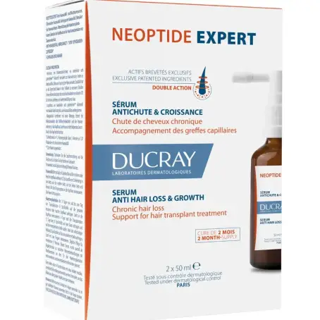 Сироватка Ducray Neoptide Expert Serum Anti-Hair Loss & Growth подвійної дії від випадання і для росту волосся, 2*50ml