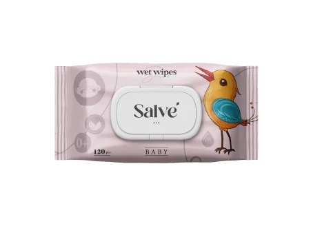 Салфетки влажные детские Salve розовые, 120 шт