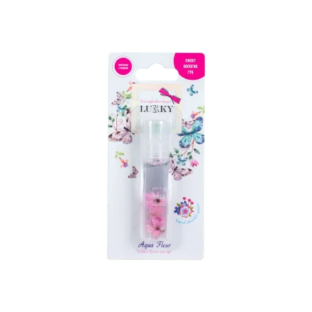 Масло-блеск для губ в ролике Lukky Aqua Fleur с розовыми цветами арт.T22004