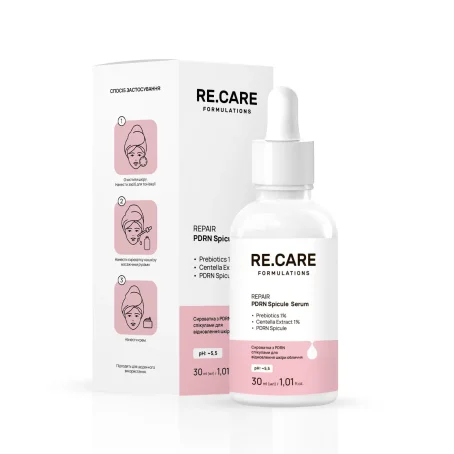 Сыворотка с PDRN спикулами для восстановления кожи лица Repair PDRN Spicule Serum RE.CARE, 30 мл