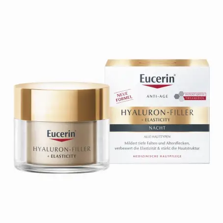 Нічний крем для біоревіталізації та підвищення пружності шкіри Eucerin Hyaluron - Filler + Elasticity, 50 мл