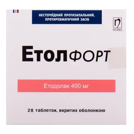 Етол Форт таблетки вкриті оболонкою 400 мг №28