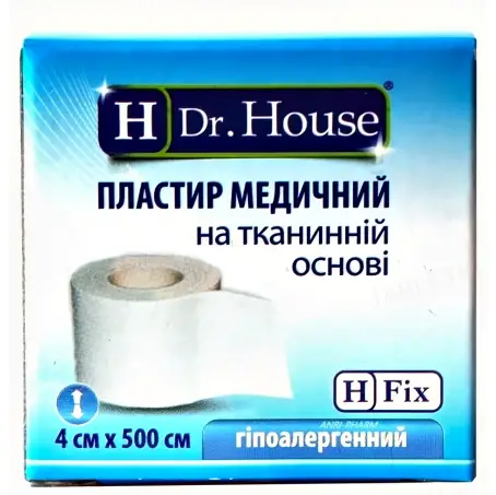 ПЛАСТЫРЬ МЕДИЦИНСКИЙ "H Dr. House" 4 см х 500 см коробка бум №0
