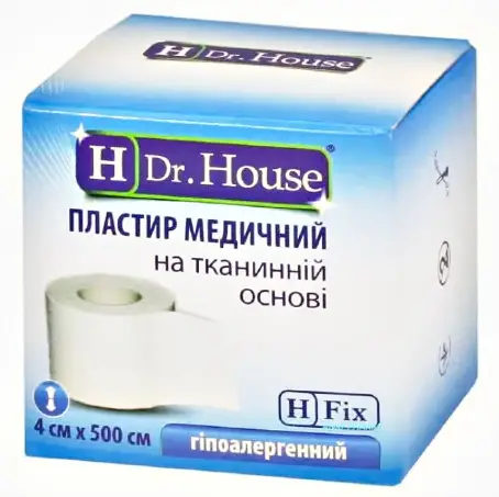 ПЛАСТЫРЬ МЕДИЦИНСКИЙ "H Dr. House" 4 см х 500 см коробка бум №0
