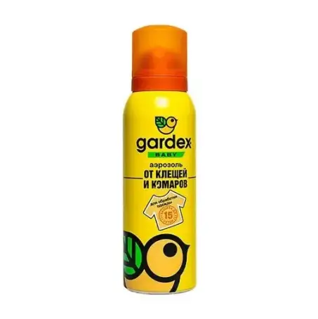 Аэрозоль на одежду Gardex Baby от комаров и клещей, 100 мл