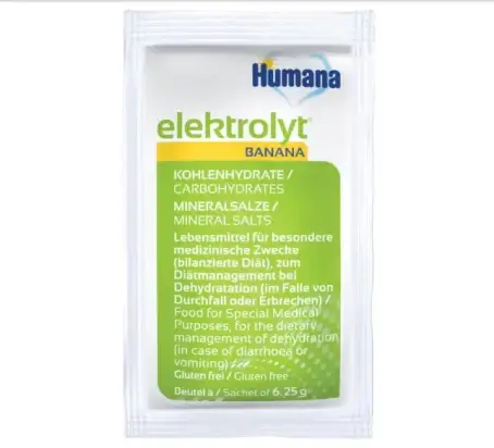 Суміш регідратаційна Humana Elektrolyt з бананом для дітей з 12 місяців і старше, 6.25 г