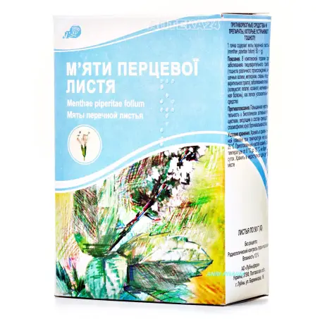 Мяты перечной листья листья 50 г пачка №0