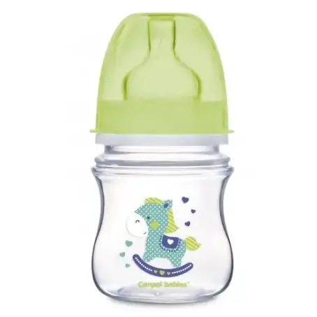 Пляшечка антиколікова Canpol Babies EasyStart "Кольорові звірята" 35/205 з широким отвором, 120 мл