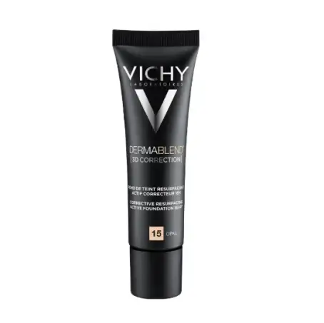 Тональный крем Vichy Dermablend 3D Correction SPF19 PA++++ матирующий выравнивающий поверхность кожи, тон 15, 30 мл
