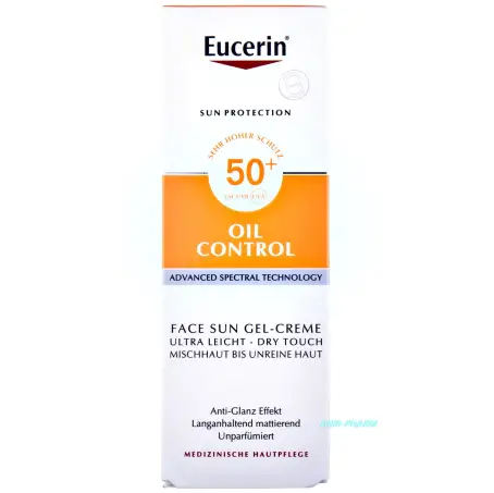 Солнцезащитный гель-крем Eucerin для жирной и склонной к акне кожи лица SPF 30 50 мл