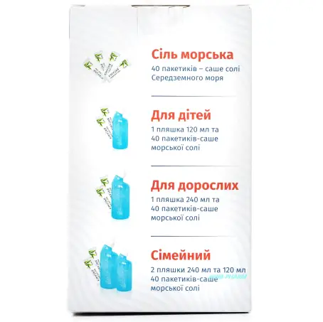 НАБОР Д/ПРОМЫВ. НОСА КУКУШКА СЕМЕЙНЫЙ 120 мл + фл. 240 мл+ 40 пак. морс. соли