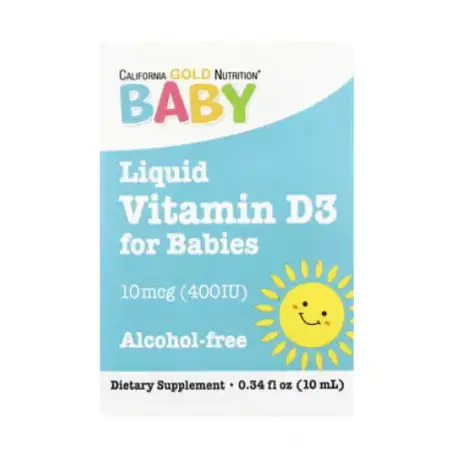 Вітамін D3 400 МО California Gold Nutrition для дітей, 10 мл