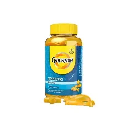 СУПРАДИН РОЗУМНЯШКА №30 пастилки жув.