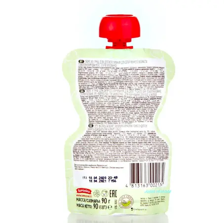 ПЮРЕ BAMBOLINA Груша с 4 мес. 90 г пауч