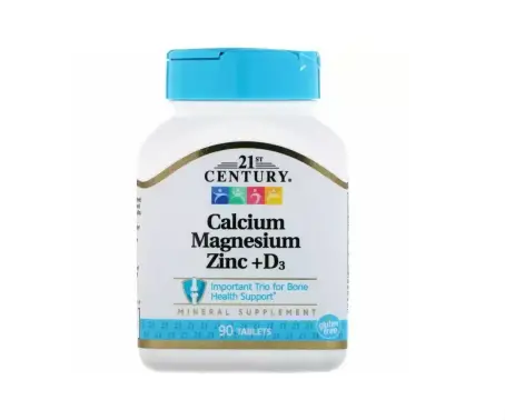 Кальций, магний, цинк с витамином D3 21st CENTURY, 90 таблеток