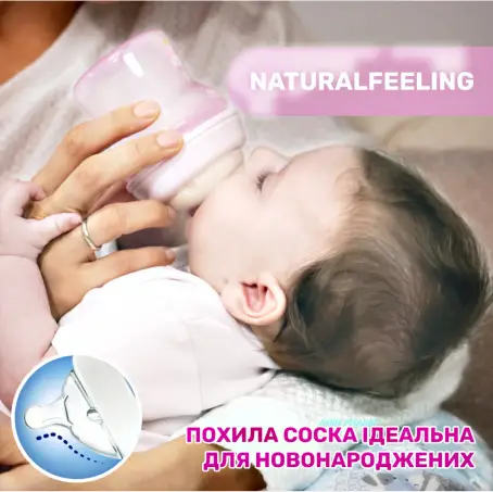 ПЛЯШЕЧКА CHICCO Natural Feeling соска силік. сер. потік з 2 міс. 250 мл