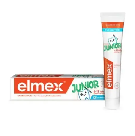 Дитяча зубна паста Elmex Junior Toothpaste, від 6 до 12 років, від карієсу, 75 мл