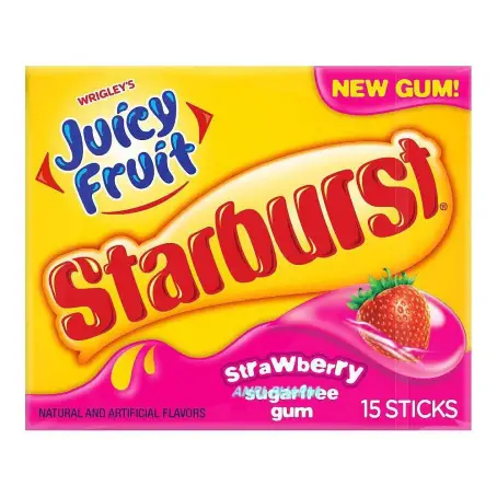 ЖУВ. ГУМКА WRIGLEY'S juicy fruit starburst strawberry №15