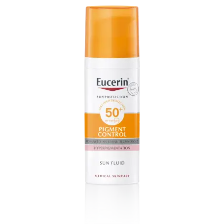 Сонцезахисний флюїд для обличчя Eucerin Pigment Control для шкіри схильної до гіперпігментації з SPF 50+, 50 мл