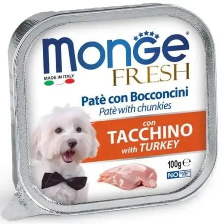 Влажный корм Monge Dog Fresh с индейкой 0,1 кг