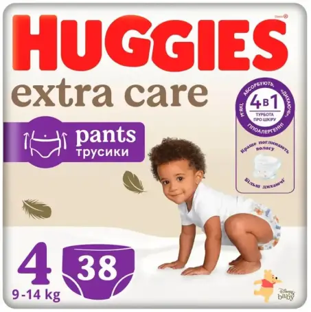 Підгузки-трусики для дітей HUGGIES Pants 4 Elite Soft Mega від 9 до 14 кг 38 шт