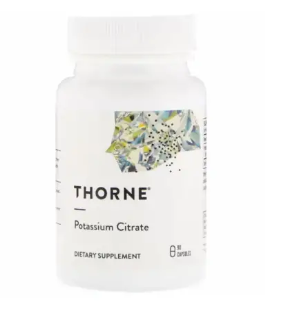 Калій цитрат, Potassium Citrate, Thorne Research,99 мг 90 капсул