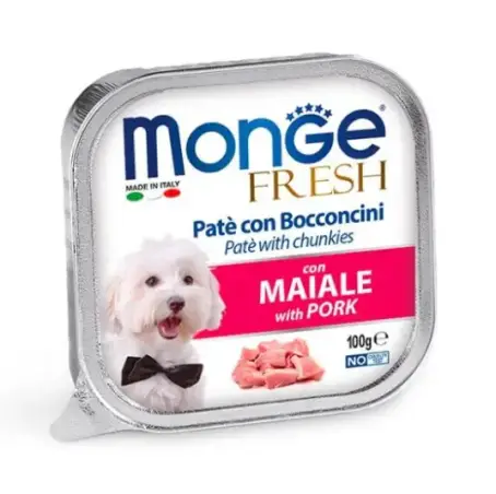 Влажный корм Monge Dog Fresh со свининой, 100 г