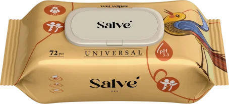 Салфетки влажние Salve универсальные 72 шт
