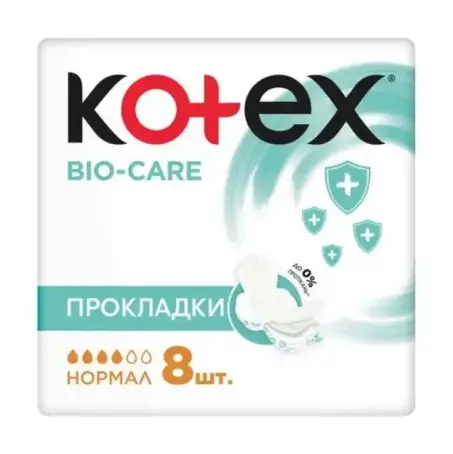 Прокладки гигиенические Kotex Bio-Care нормал 8 шт