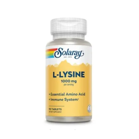 L-лізин Solaray L-Lysine 1000 мг, 90 таблеток