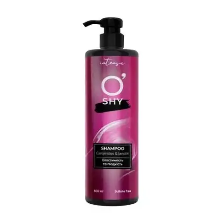 Шампунь для волосся O'Shy Intense Ceramides & Keratin Shampoo Еластичність та гладкість 500 мл