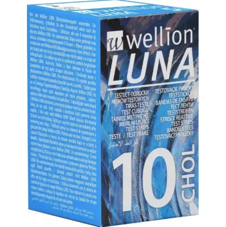 Тест-полоски Wellion Luna Duo/Trio для тестирования уровня холестерина в крови, 10 штук