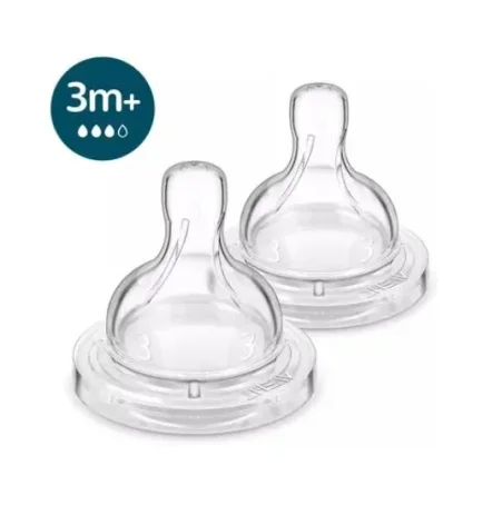 Соска силиконовая Philips Avent Anti-colic SCY763/02, средний поток, от 3 месяцев, 2 шт.