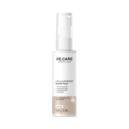 Пузырьковый тонер для лица Cellular Boost Bubble Toner RE.CARE, 100 мл